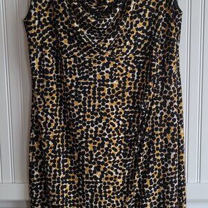 Kasper Ladies' Sleeveless Printed Cowl-Neck Sheath Dress